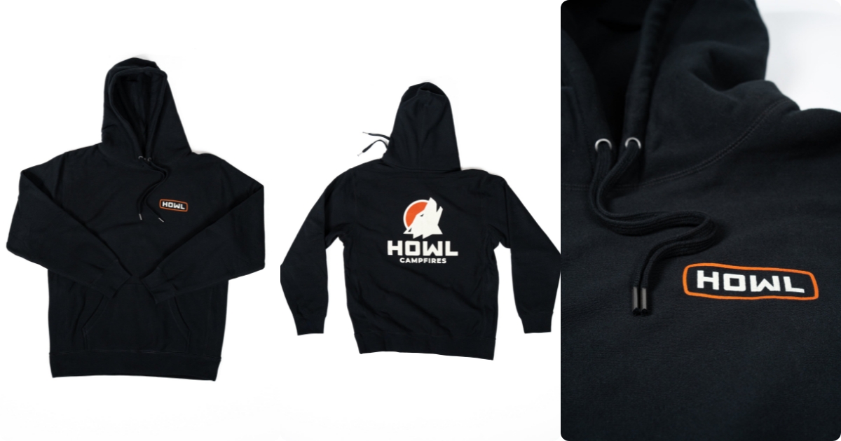 Heavyweight Black Howl Hoodie