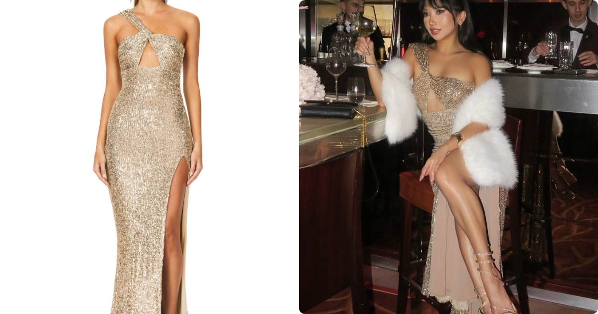 rose gold tight dress LaDivine CH189S A Line Sequin Tea Length cocktail Dress main image 0