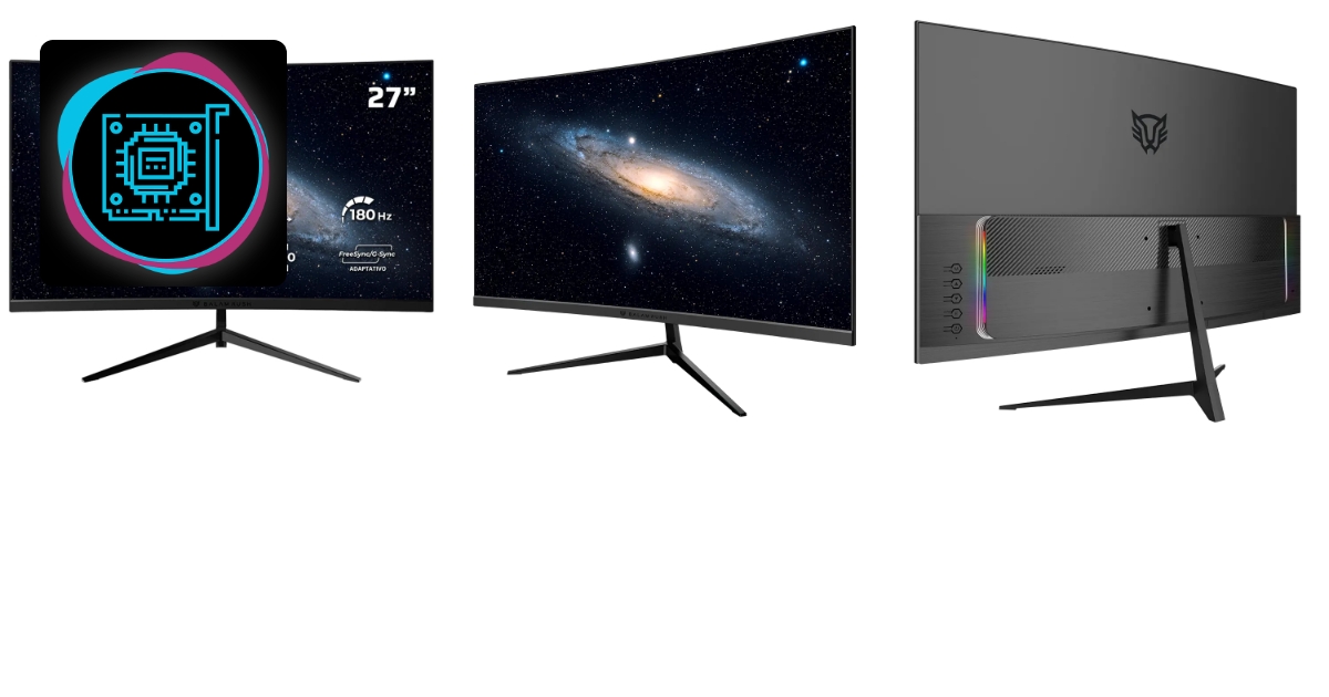 Monitor Balam Rush Gamer Curvo 27P VA Andromeda MAG27Y FHD 180Hz 1Ms Negro